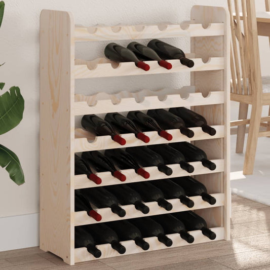 Vinreol 67,5X25X87 Cm Massivt Fyrretræ