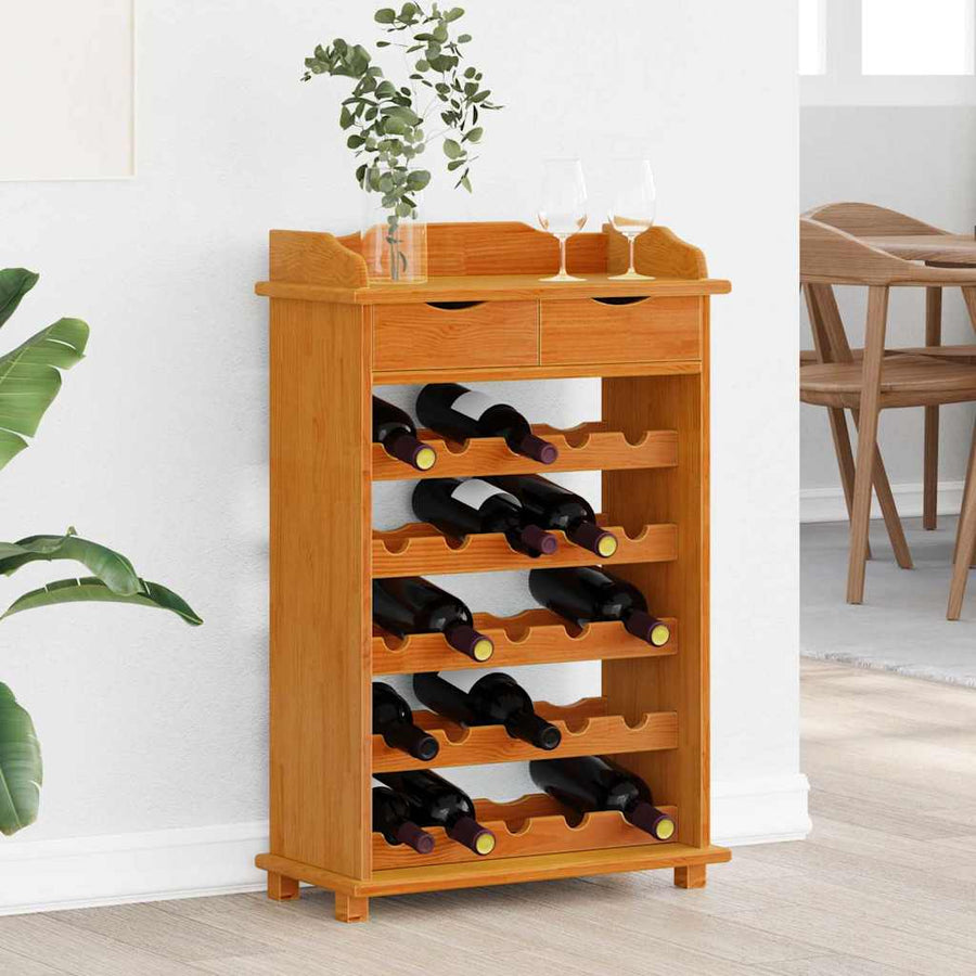 Vinfad Brun 58 X 28 X 90 Cm Massiv Fyrretræ