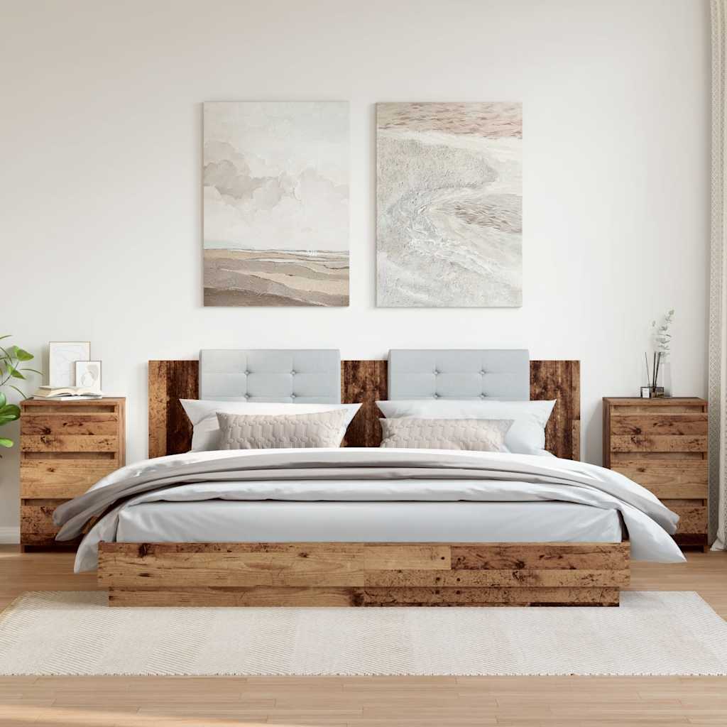 Natbord 40X35X62,5 Cm Konstrueret Træ Egetræsfarve