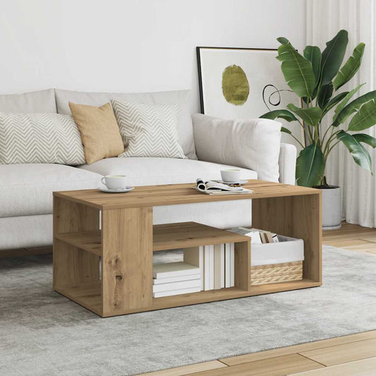 Sofabord 100X50X40 Cm Konstrueret Træ Egetræsfarve