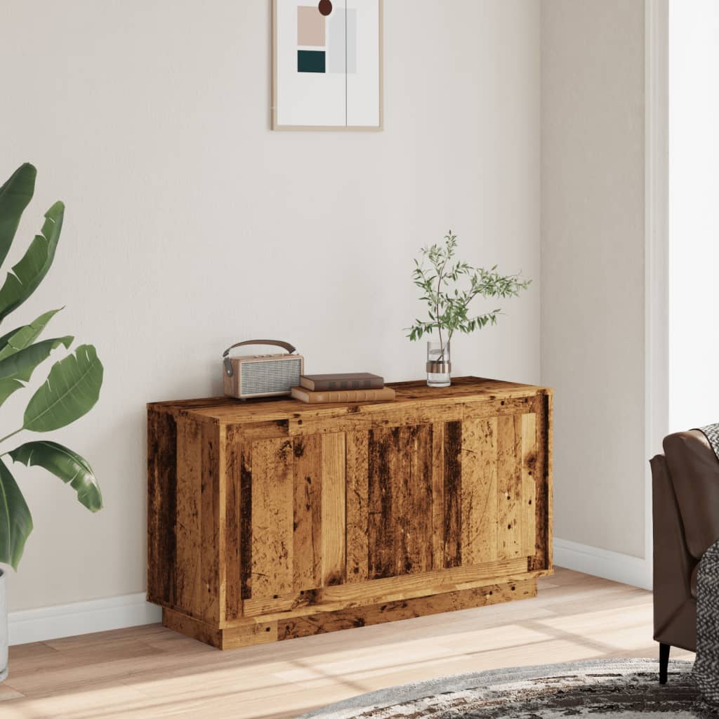 Skænk Håndlavet Eg 102X35X55 Cm Konstrueret Træ