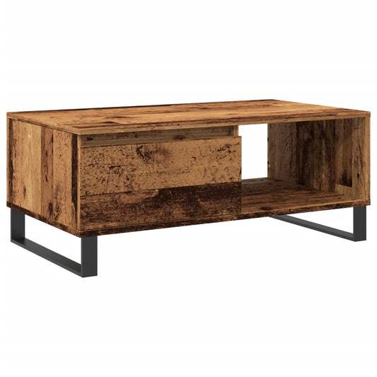 Sofabord 90X50X36,5 Cm Konstrueret Træ Gammeldags Træ