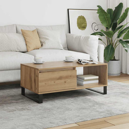 Sofabord 90X50X36,5 Cm Konstrueret Træ Gammeldags Træ