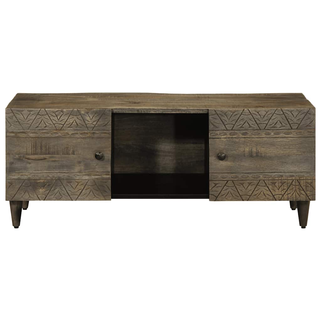 Sofabord 100X54X40 Cm Massivt Mangotræ Lysegrå