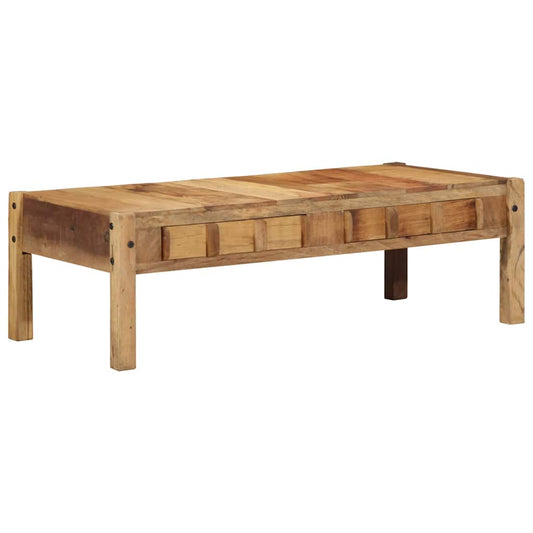 Sofabord Med Skuffe Brun 110 X 54 X 35 Cm Solid Genbrugs Træ