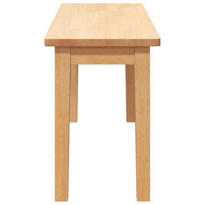 Bænk 90 Cm Massivt Gummitræ