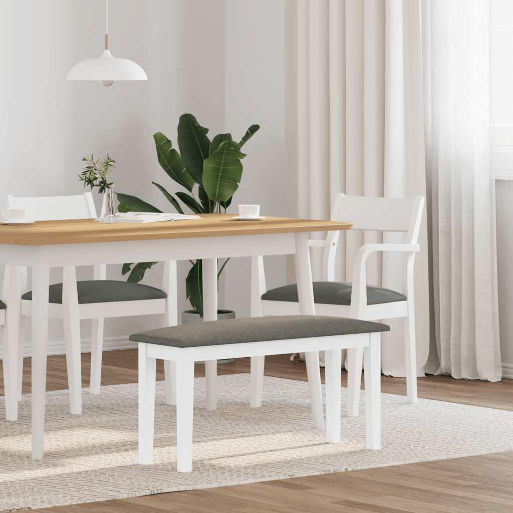 Bænk 90 Cm Massivt Gummitræ Brun