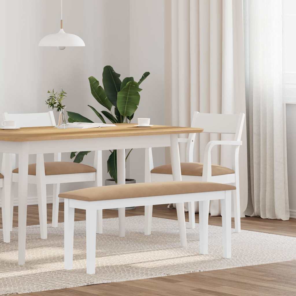 Bænk 110 Cm Massivt Gummitræ