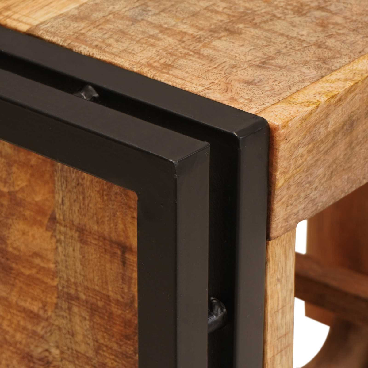 Vinfad Brun 60 X 45 X 33 Cm Solid Grov Mango Træ
