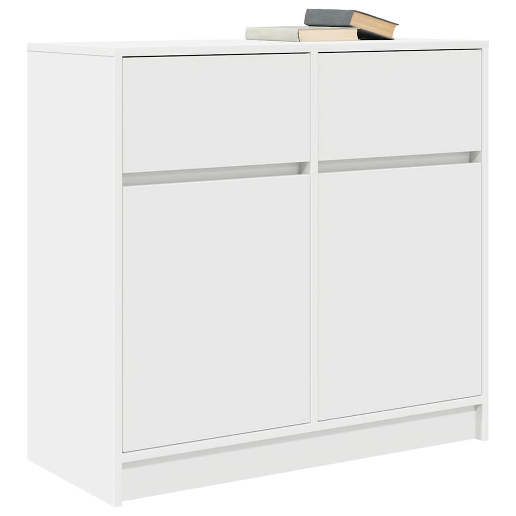 Kommode Med Skuffe 80X34X76 Cm Konstrueret Træ