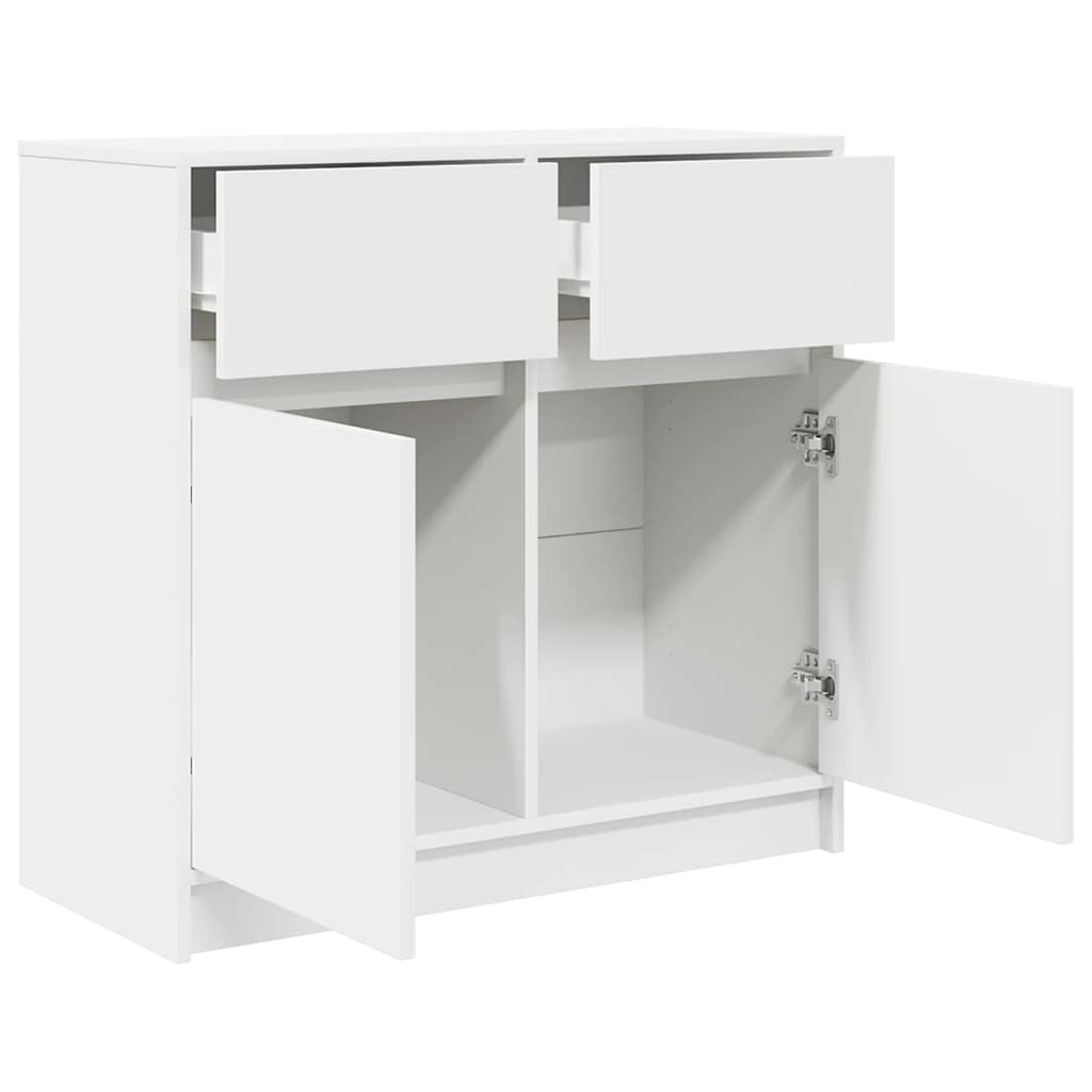 Kommode Med Skuffe 80X34X76 Cm Konstrueret Træ