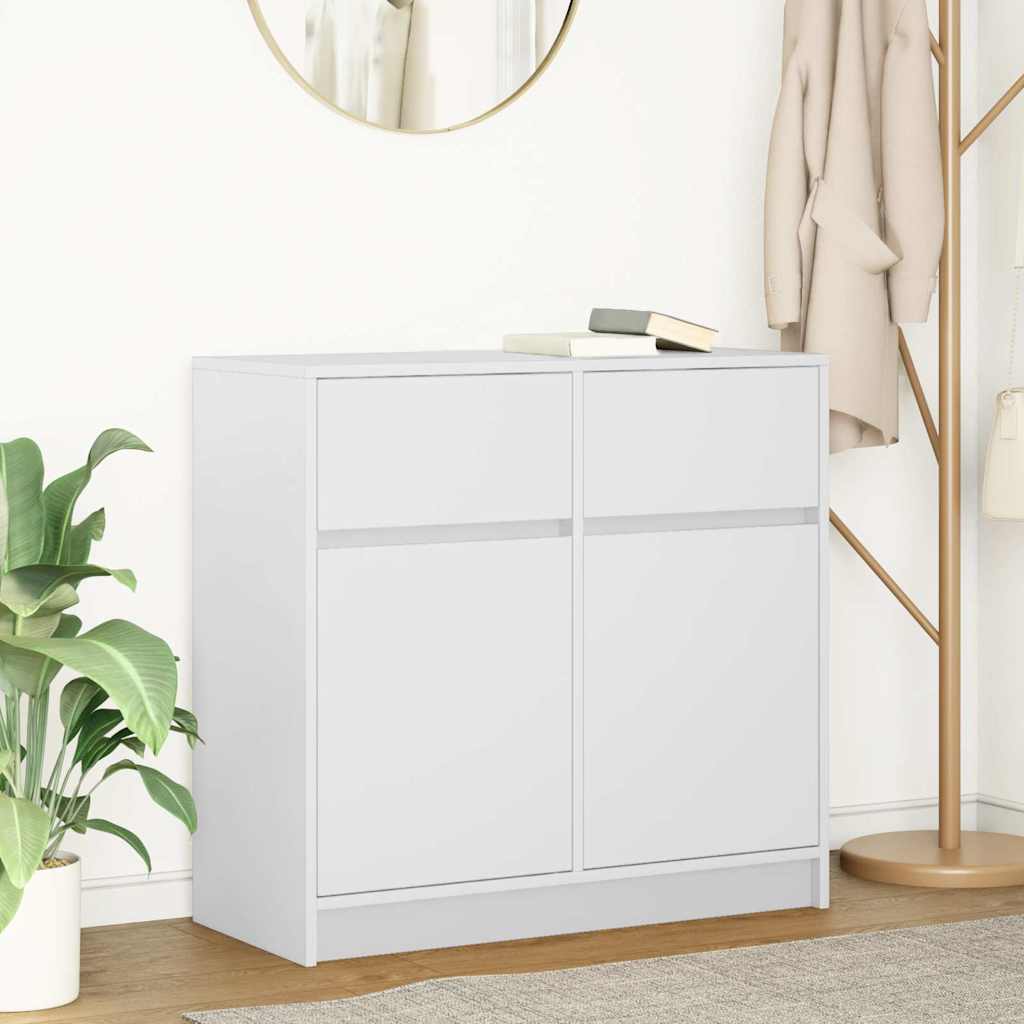 Kommode Med Skuffe 80X34X76 Cm Konstrueret Træ