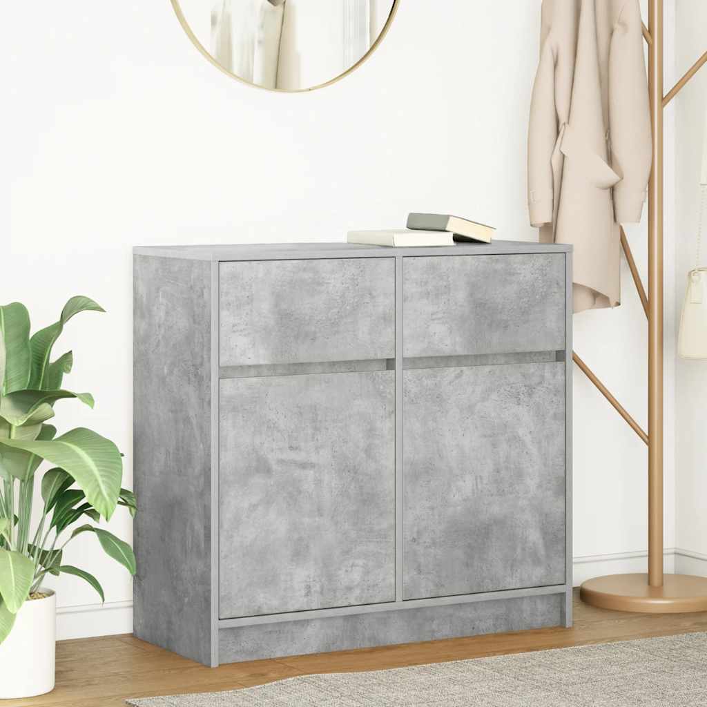 Kommode Med Skuffe 80X34X76 Cm Konstrueret Træ