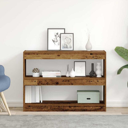 Bogreol 2 Niveauer 100 X 30 X 72 Cm Konstrueret Træ