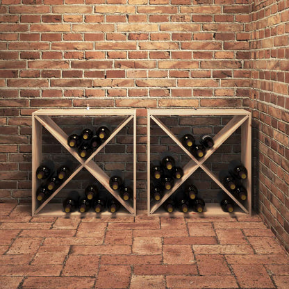 Vinfad 2 Stk. 62 X 25 X 62 Cm Massiv Fyrretræ