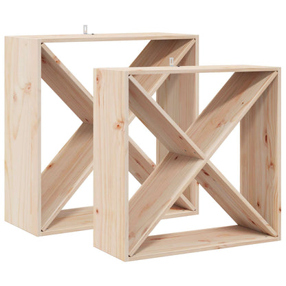 Vinfad 2 Stk. 62 X 25 X 62 Cm Massiv Fyrretræ