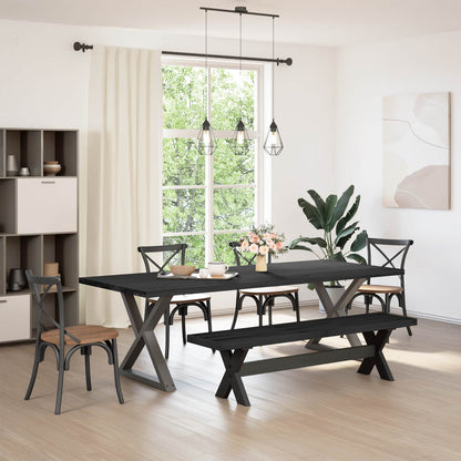 Spisebænk Noain U-Formede Ben 180X40X45 Cm Massivt Træ Fyrretræ