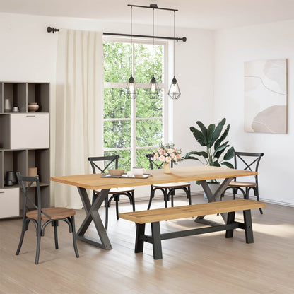 Spisebænk Noain U-Formede Ben 180X40X45 Cm Massivt Træ Fyrretræ