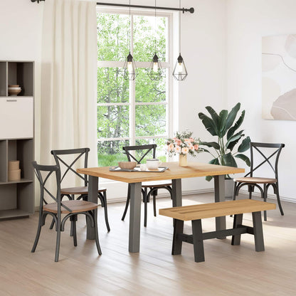 Spisebænk Noain U-Formede Ben 180X40X45 Cm Massivt Træ Fyrretræ