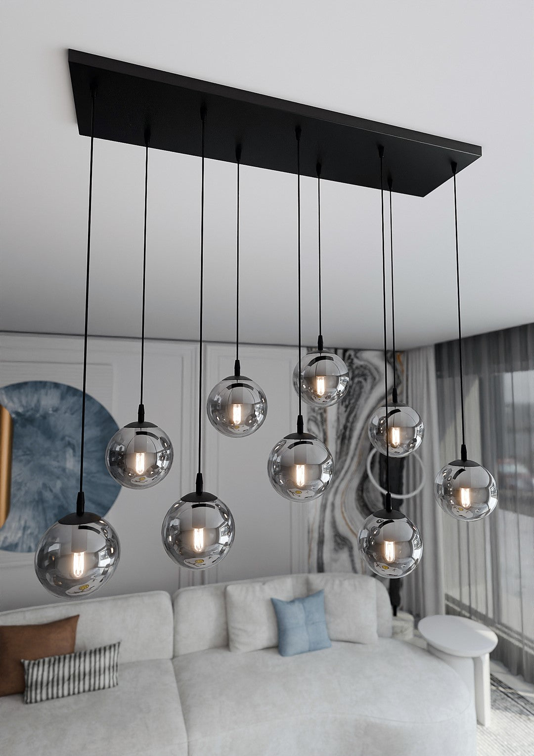 Cosmo 9 pendellampe grafit