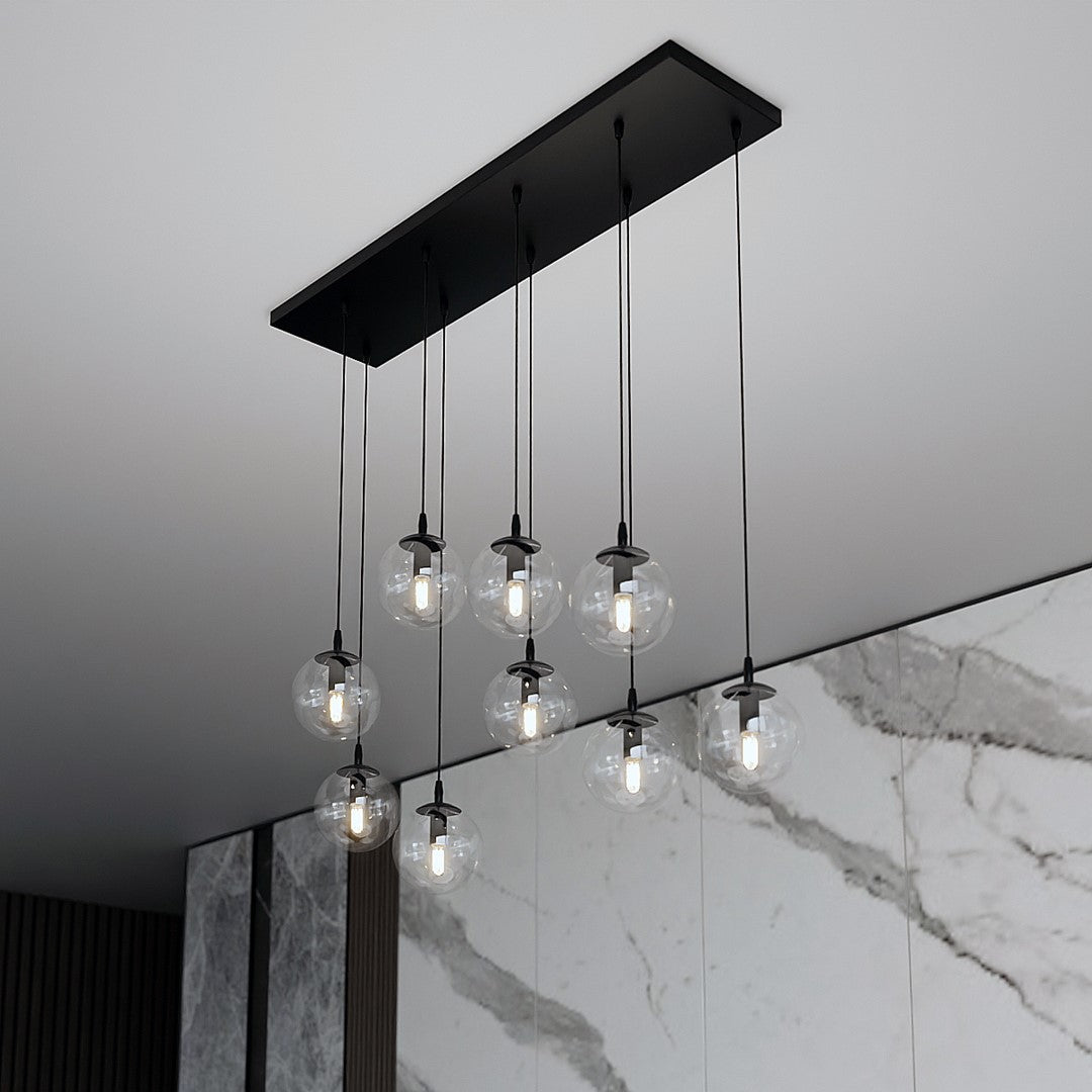 Cosmo 9 pendellampe transparent