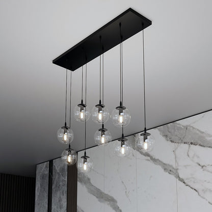 Cosmo 9 pendellampe transparent