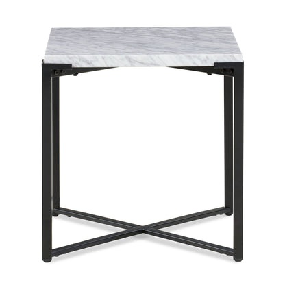 Saxon sidebord i Carrara-marmor og mat sort