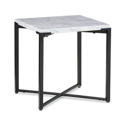 Saxon sidebord i Carrara-marmor og mat sort