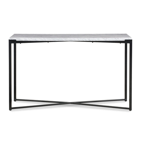 Saxon konsolbord i Carrara-marmor og mat sort