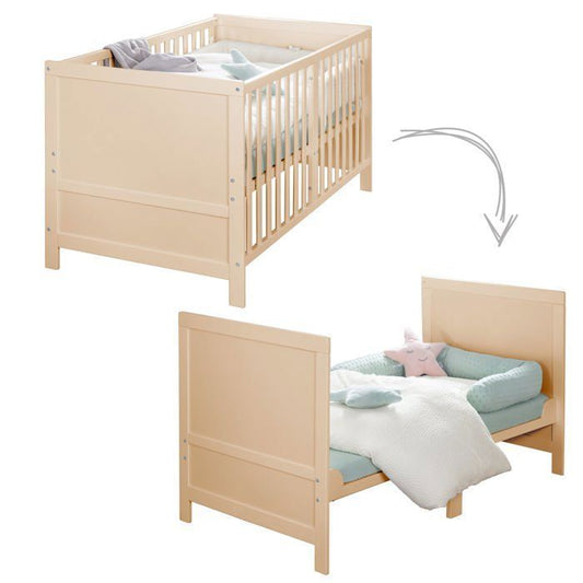 Omdannelig babyseng - 70 x 140 cm - ROBA - EASY SLEEP - Naturtræ
