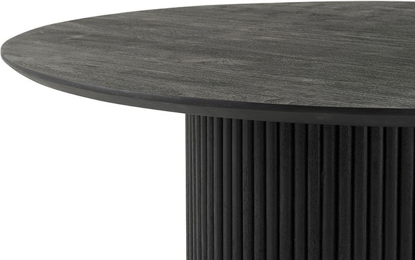Spisebord Ø140, sort akacietræ