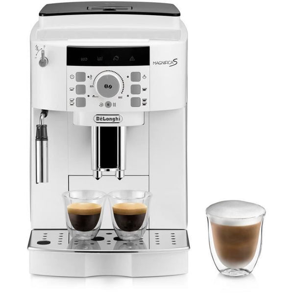 Espresso med bønnekværn - DELONGHI - Magnifica S ECAM22.110.W - 1,8 l - 250 g - 15 bar - 1450 W - sølv og sort