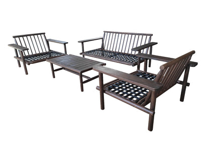 Laruna loungesæt - Akacietræ Vintage Mørk Teak Look