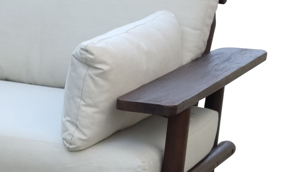 Laruna loungesæt med hjørnesofa - 2 dele - akacietræ i vintage mørk teak-look