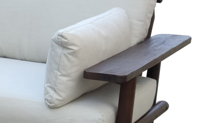 Laruna loungesæt med hjørnesofa - 2 dele - akacietræ i vintage mørk teak-look