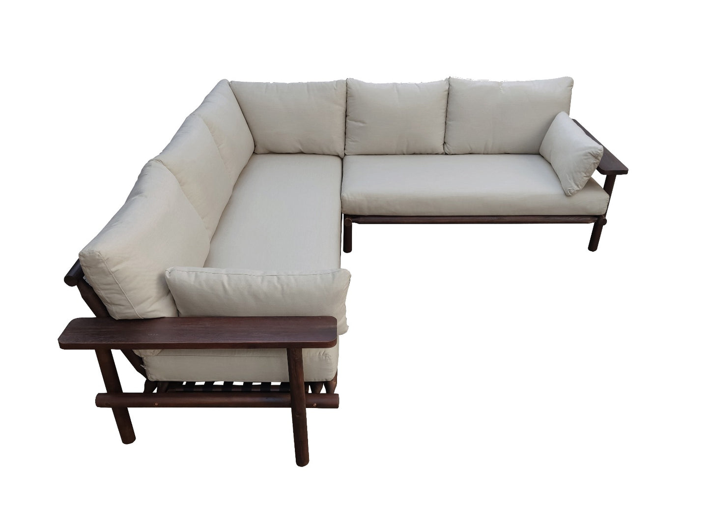 Zambra Lounge Corner Set - 3-Piece - Flat Wicker Outdoor Off-White