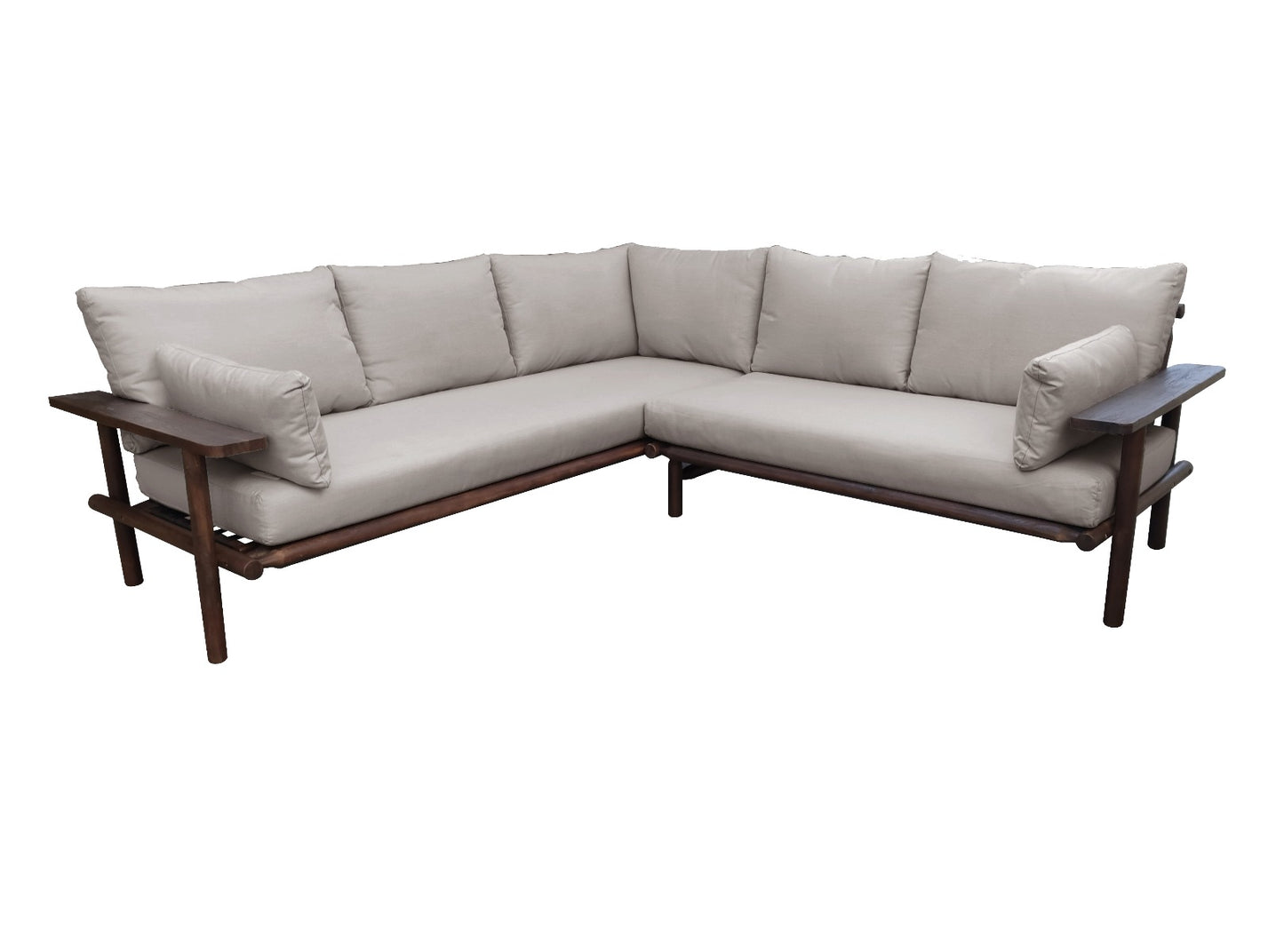 Zambra Lounge Corner Set - 3-Piece - Flat Wicker Outdoor Off-White