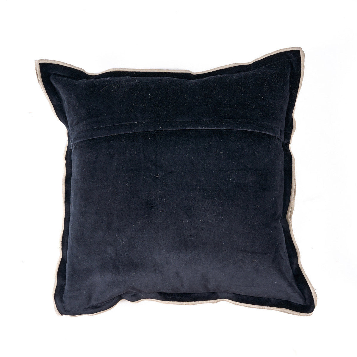 Nordic Stripe pudebetræk - naturlig sort - 50x50
