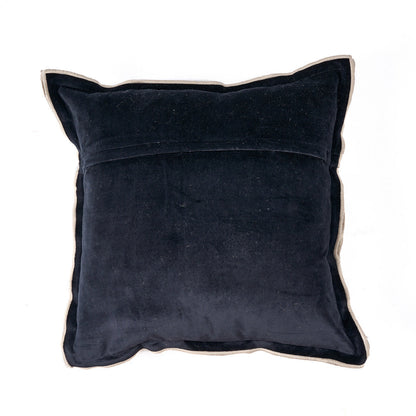 Nordic Stripe pudebetræk - naturlig sort - 50x50