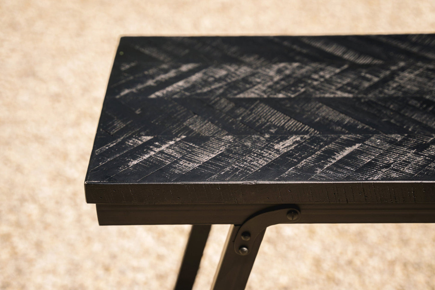 Sildebenshøjbord - Sort - 140 cm