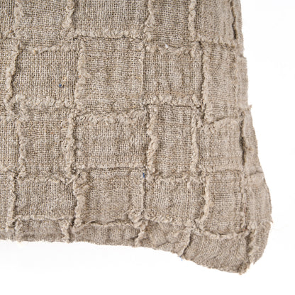 Linen Damier pudebetræk - natur