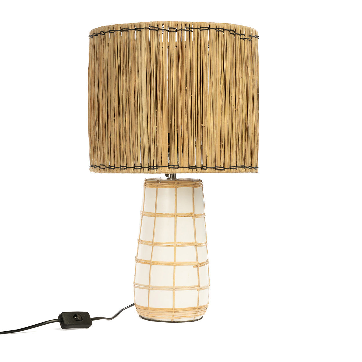 Molokai bordlampe - hvid/natur