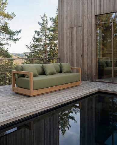 Den Umalas 3-personers sofa - udendørs - grøn alge
