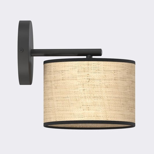 Eco væglampe sort/rattan