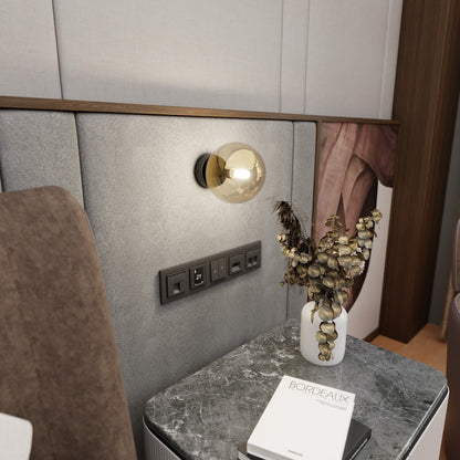 Rossi væglampe sort/rav
