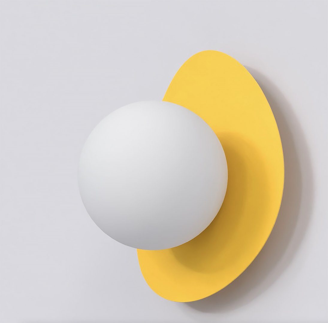 Ovo væglampe orange