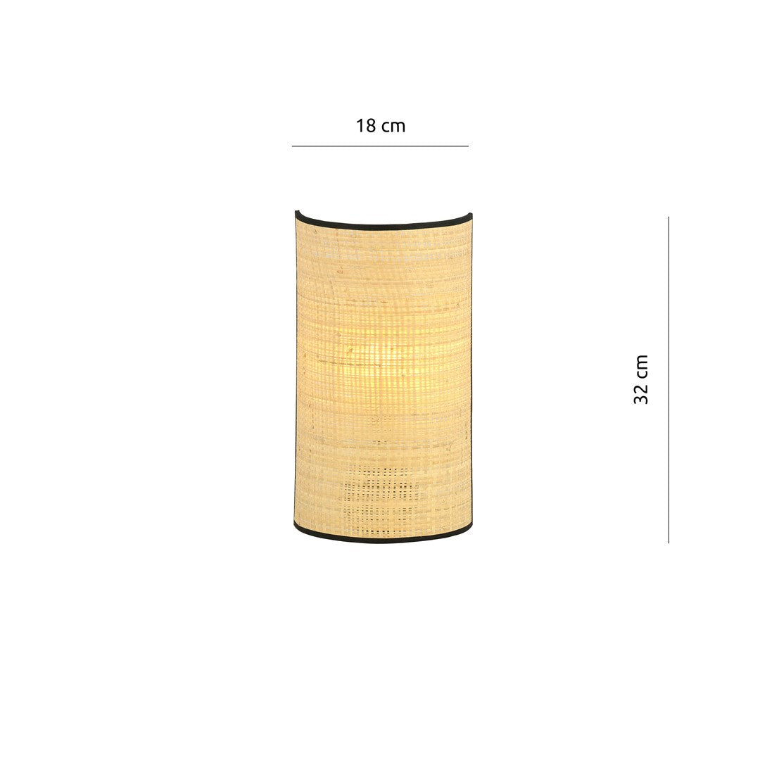 Aston væglampe rattan