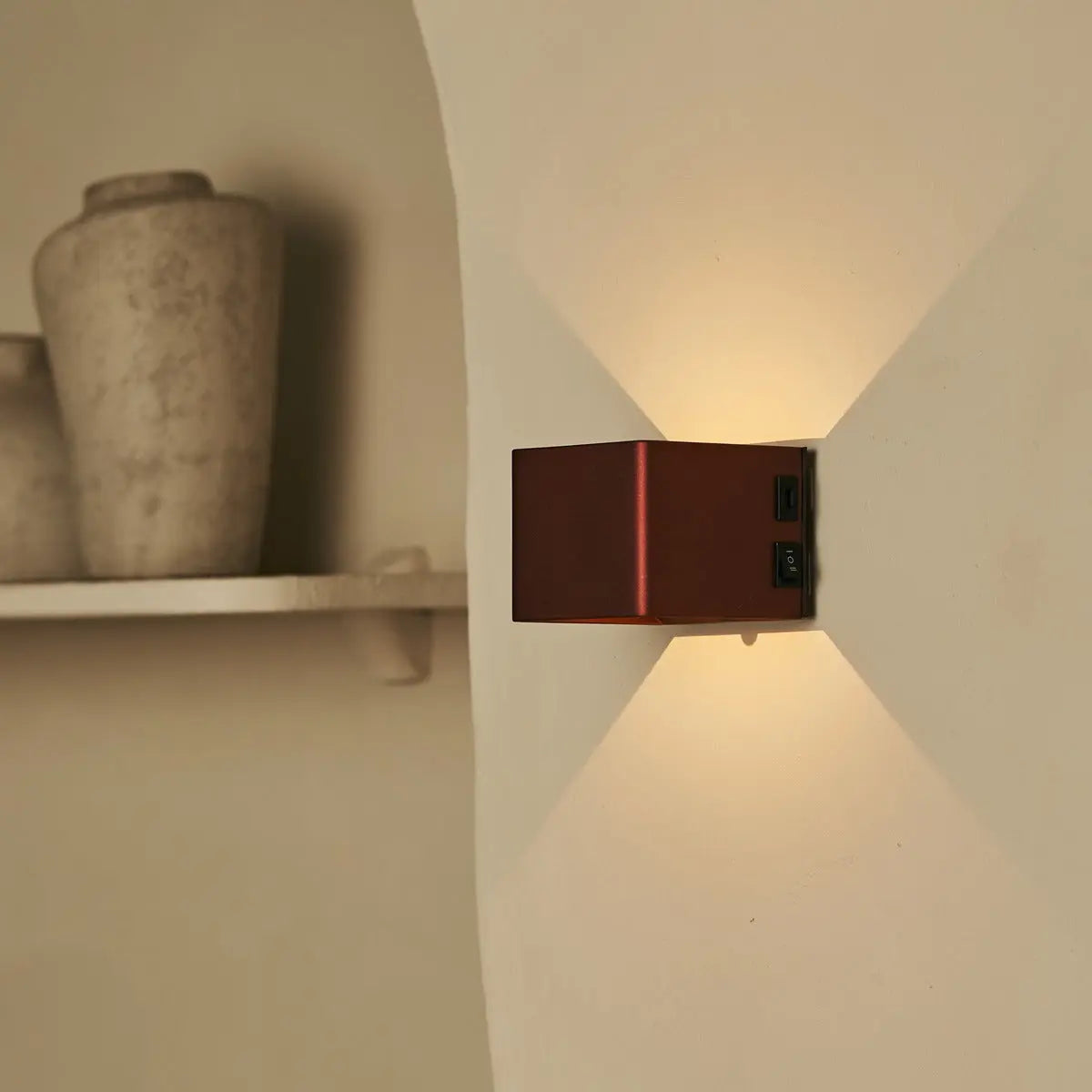 Tess Bronze Rechargeable Wall Lamp | Motion sensor, 20 Light Modes & Remote Control-0