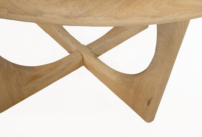 Spisebord Ø130, akacietræ Groovy Naturlig